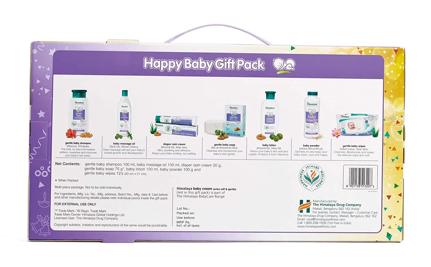 Himalaya Babycare Happy Baby Gift Pack (7 in 1) for -Himalaya kit for New Born Baby, 920 g-2.webp